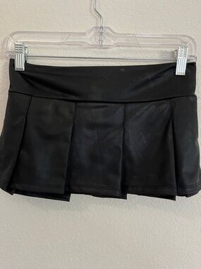 Black Be Wicked Pleated Micro Mini Skirt - Women